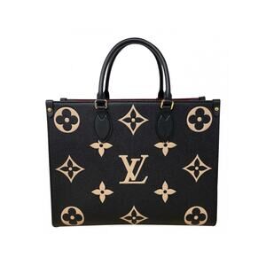 Louis Vuitton M45495 OnTheGo Tote MM Black/Beige NEW WITH TAGS!